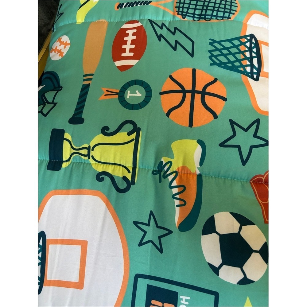 The Big One Kids Full/Queen 3-Piece Comforter Set Boys: Rory Sports Icons NEW - Picture 3 of 12